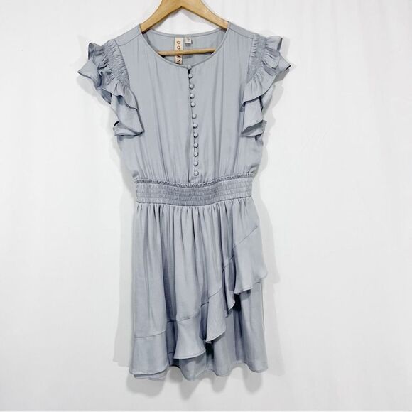 Anthropologie Dolan Adelaide Mini Dress Blue Grey S - Picture 2 of 9